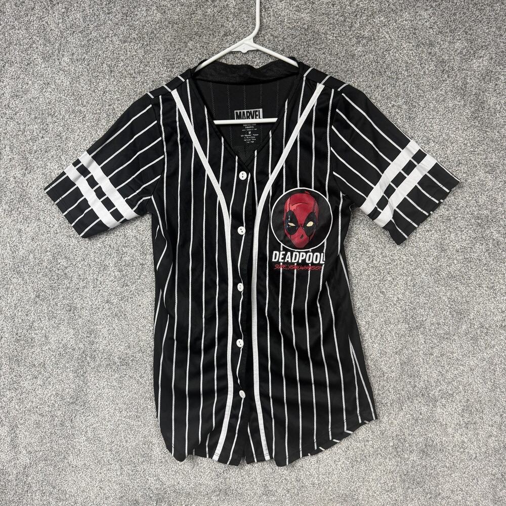 Marvel Deadpool Baseball Shirt M Monochrome Minimalism Geek Chic Streetwear